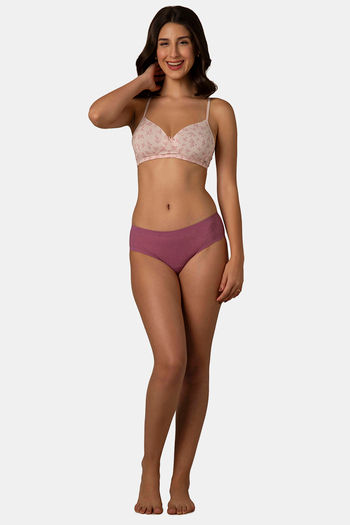 Every de by Amante Padded Non Wired Full Coverage T-Shirt Bra - Pink Floral Print — image 5